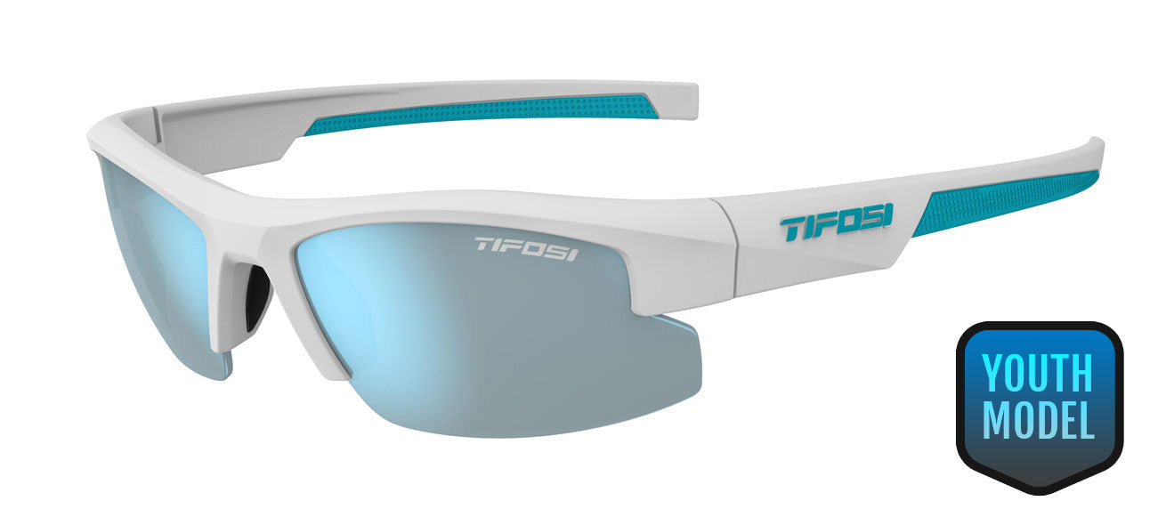 Shutout matte white blue youth sport sunglass