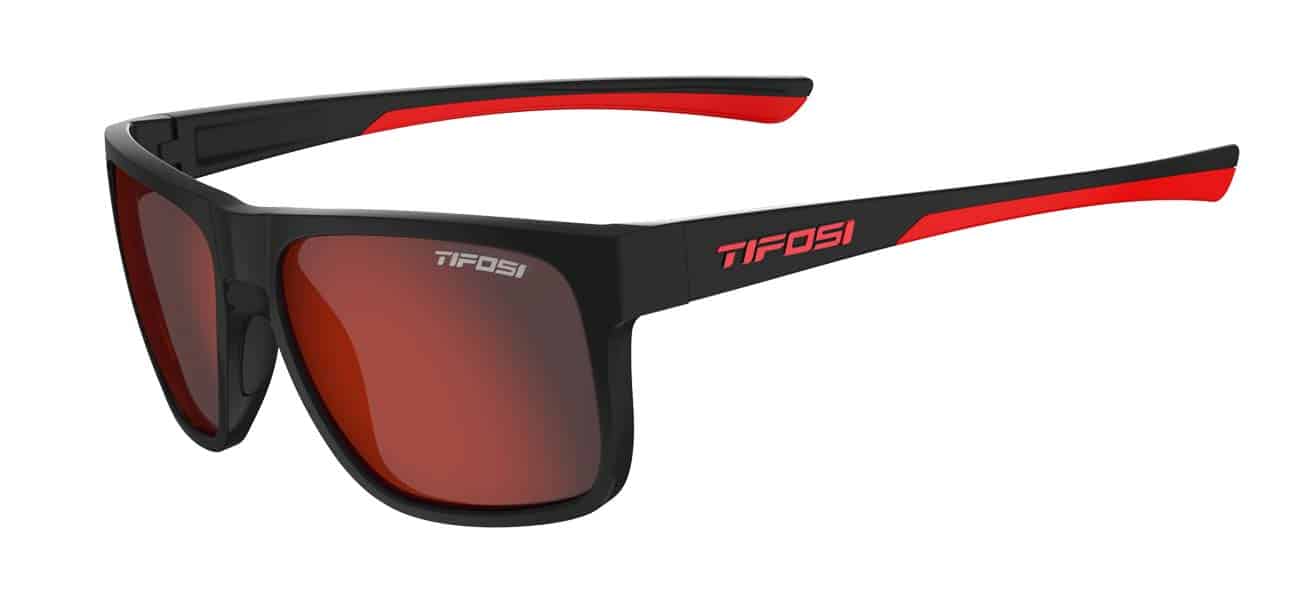 Swick satin black crimson lifestyle sport sunglasses